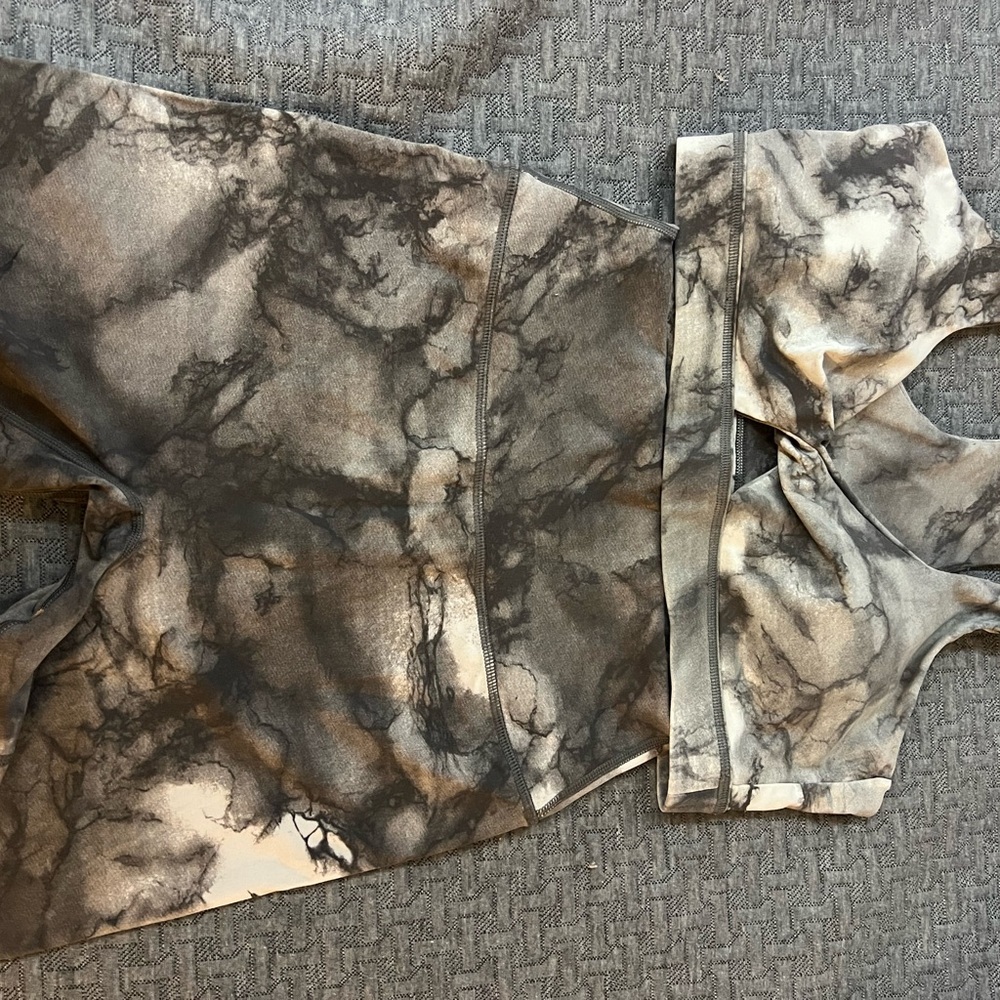 Marble Print Activewear Set